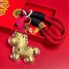 Instant Riches 999 Pure Gold-Plated Horse Keychain - New Style, Popular Business Gift