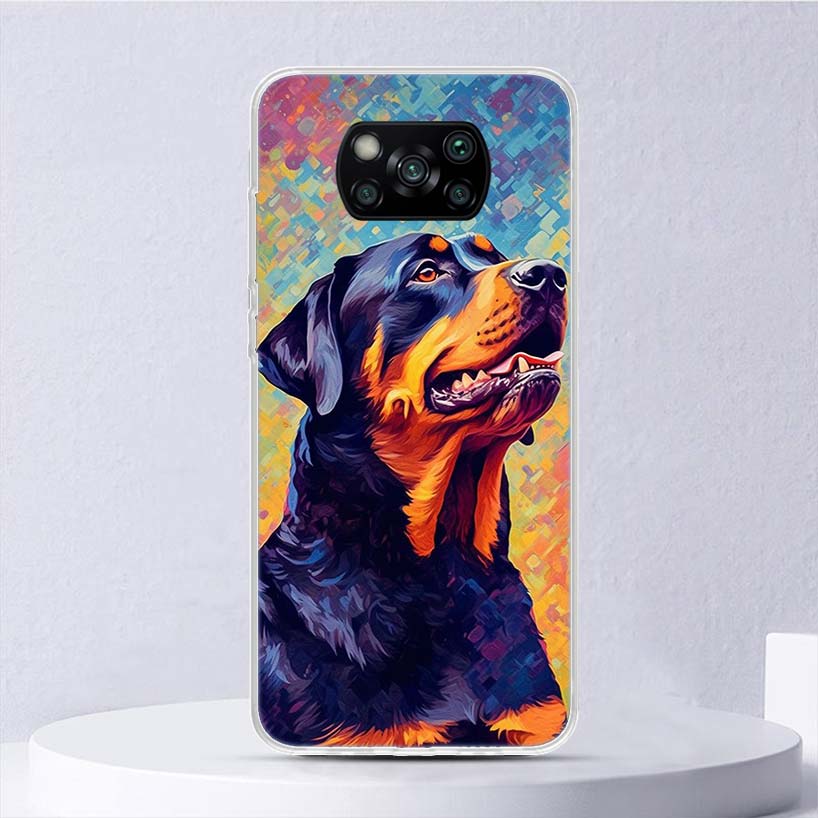 Rottweiler Dog Rottie Soft Case For Xiaomi Poco X7 X6 X5 X4 X3 Nfc F7 Ultra F6 F5 Pro Phone Cover F4 Gt F3 M5S M4 M3 M5 M6 Coque