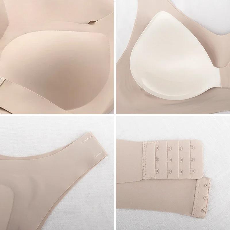 Wireless Posture Correction Bra for Women Seamless Push Up Bralette with Cross Back Support for Daily Shaping Lingerie