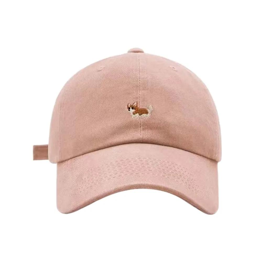Trendy Dog Women Baseball Hat Breathable Cotton Men Sunshade Hat Embroidered Pattern Thin Embroidered Peaked Cap Spring