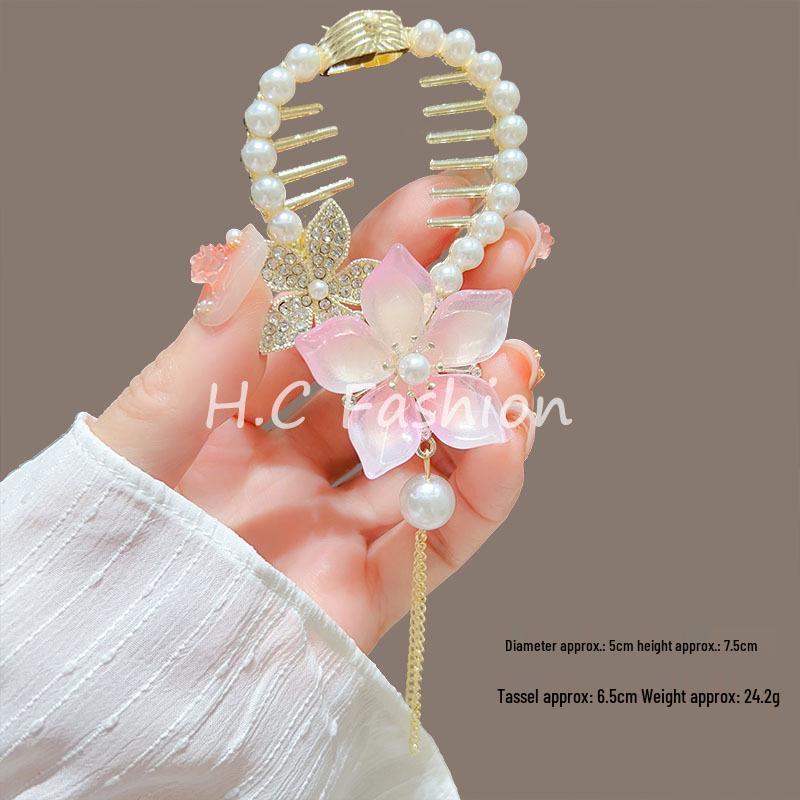 Elegant Lily of the Valley Tassel Hairpin: Timeless Updo Clip for a Refined Look