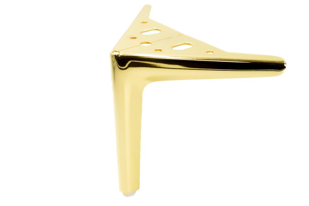 Anchor Elegant furniture leg, gold chrome, height 15 cm