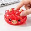 Soft Pinchable Toys Cute Cow Bun Squishy Toy, Transparent Slow Rebound Squeeze Ball, Ice Desk Ornaments for Stress Sand Fidget Relief Vent Toy