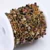 2Meters 1Meter Irregular Stone Stainless Steel Chain Mixed Natural Stones Necklace Bracelet Accessories for Jewelry Making DIY