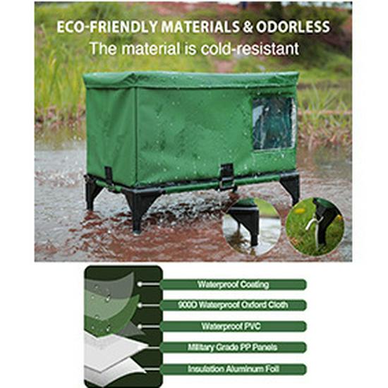 Waterproof Heated Cat Bed & Foldable Cage - Outdoor Birthing Room & Warming Retreat