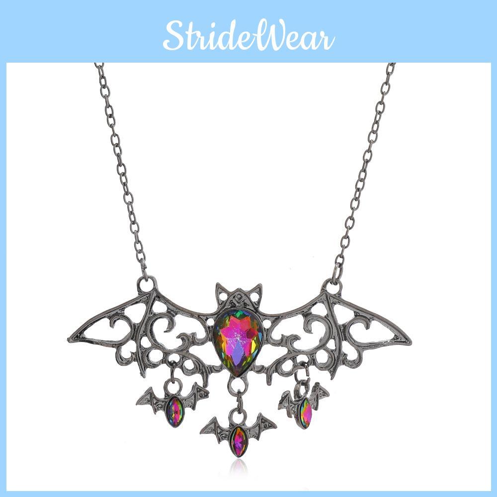 Netopýr Tmavý Šperk Přívěsek Náhrdelník Slitina Vodní Krystal Pro Dekoraci Halloween