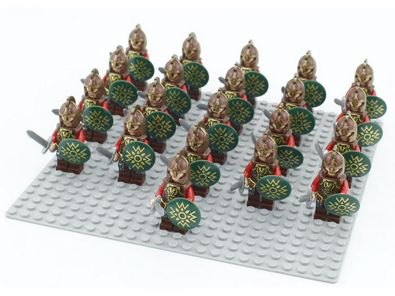 Roman Warrior Cavalry Series Minifigure Building Blocks Set (21 Pcs)