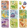 8PCS Dinosaur Make a Face Sticker, Cute DIY Puzzle Face Swap Decals for Diary Notebook Phone Fridge, Cartoon Animal Stickers