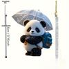 Ornamento per Auto - Ciondolo Acrilico Panda Nevoso Carino: Una decorazione 2D versatile adatta per borse, portachiavi e decorazioni per la casa. Regalo perfetto per coppie