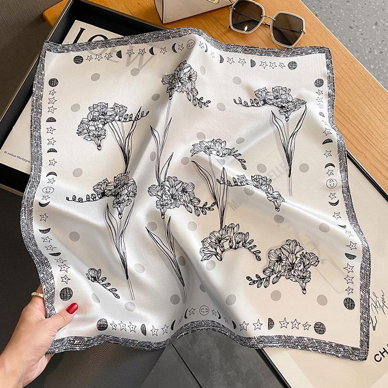 100% Silk Scarf Bandana Women Square Scarves Wrap Kerchief Mulberry Spring Fashion Luxury High Quality Headband Hijab Shawls