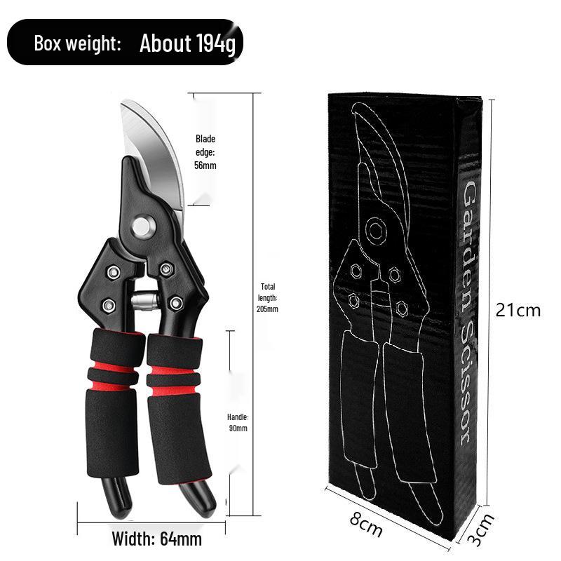 Heavy-Duty Stainless Steel Labor-Saving Pruning Shears for Garden and Bonsai, Multi-Functional Power Shears for Thick Branches