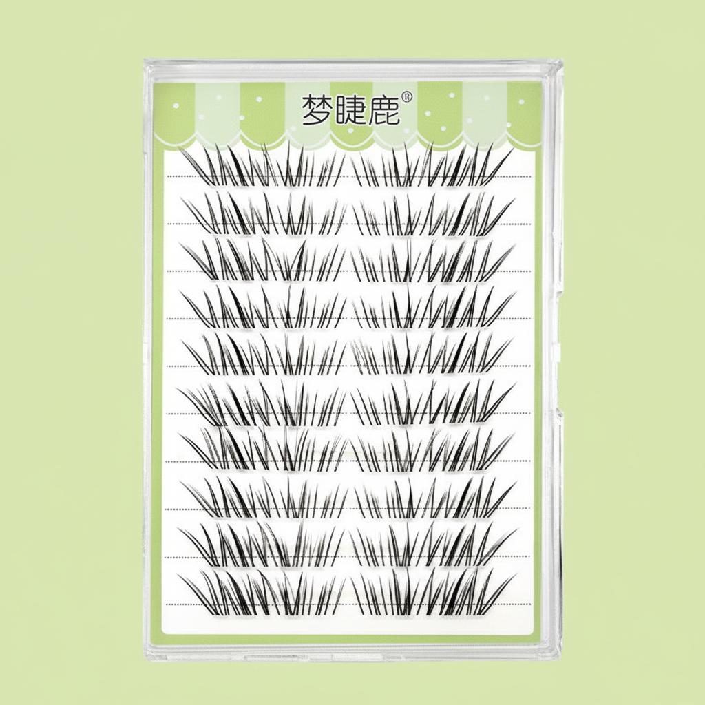 Doe Lashes Enhanced Volume Effect Segment False Eyelashes for Natural Look