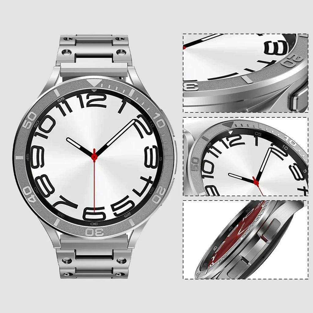 Pierścień ramki zegarka dla Samsung Galaxy Watch6 Classic 43 mm 47 mm Stal nierdzewna Pokrywa skali czasu Zderzak Etui Akcesorium dla Watch 6