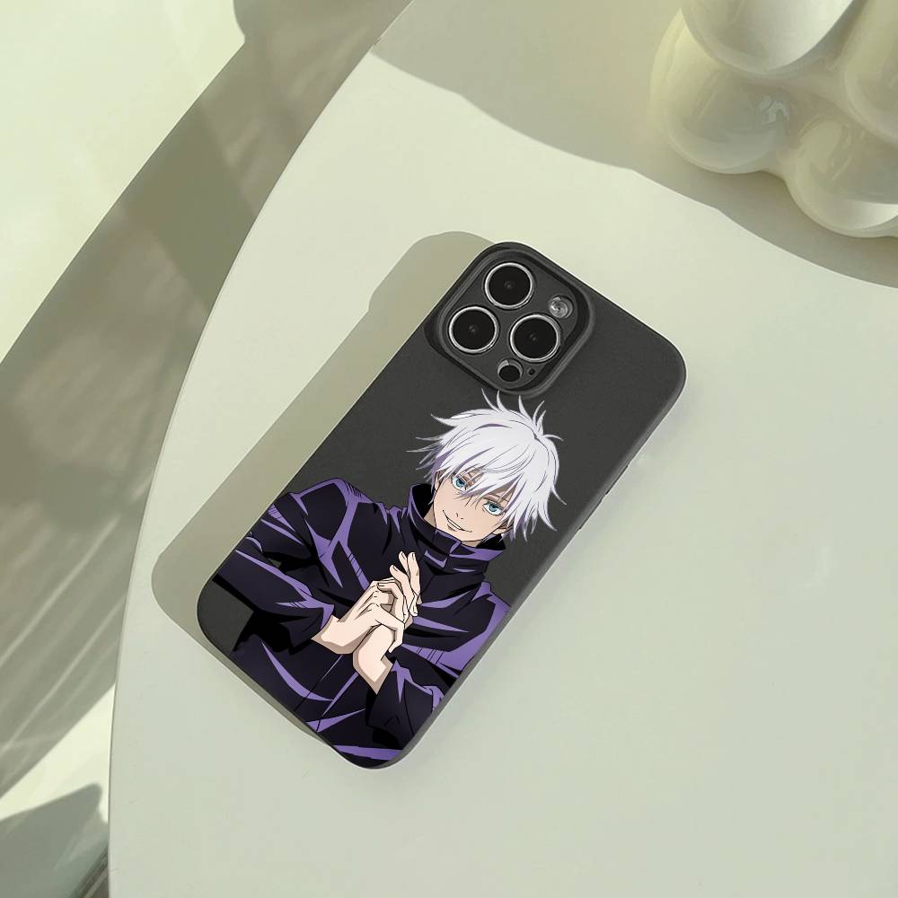 J-Jujutsu K-aisen-opular characters Phone Case For iPhone 17,16,15,14,13,12,11 Pro Max,16/15/14Plus,XS Soft Black Cover