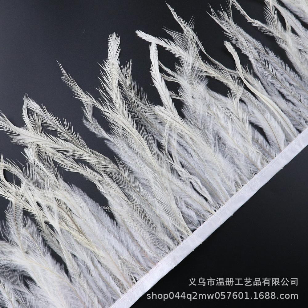 15-20Cm Beneficial Bird Hair Cloth Edge Clothing Accessories Pendant Material Emu Hair Cloth Belt Handicraft Diy