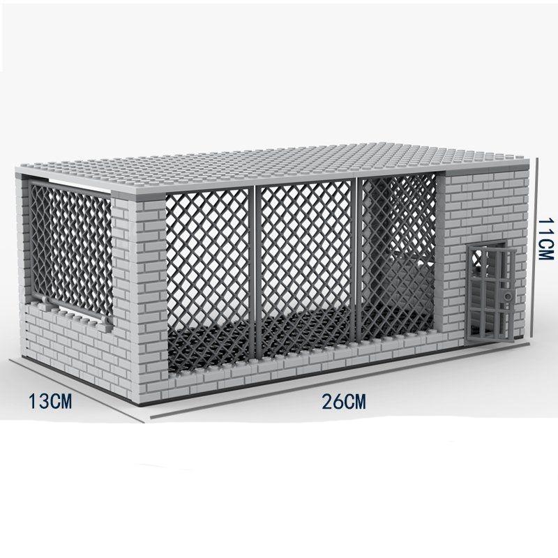 Prison Cell Small Black Room House Prisoner Bad Guy Puzzle Assembly Building Blocks
