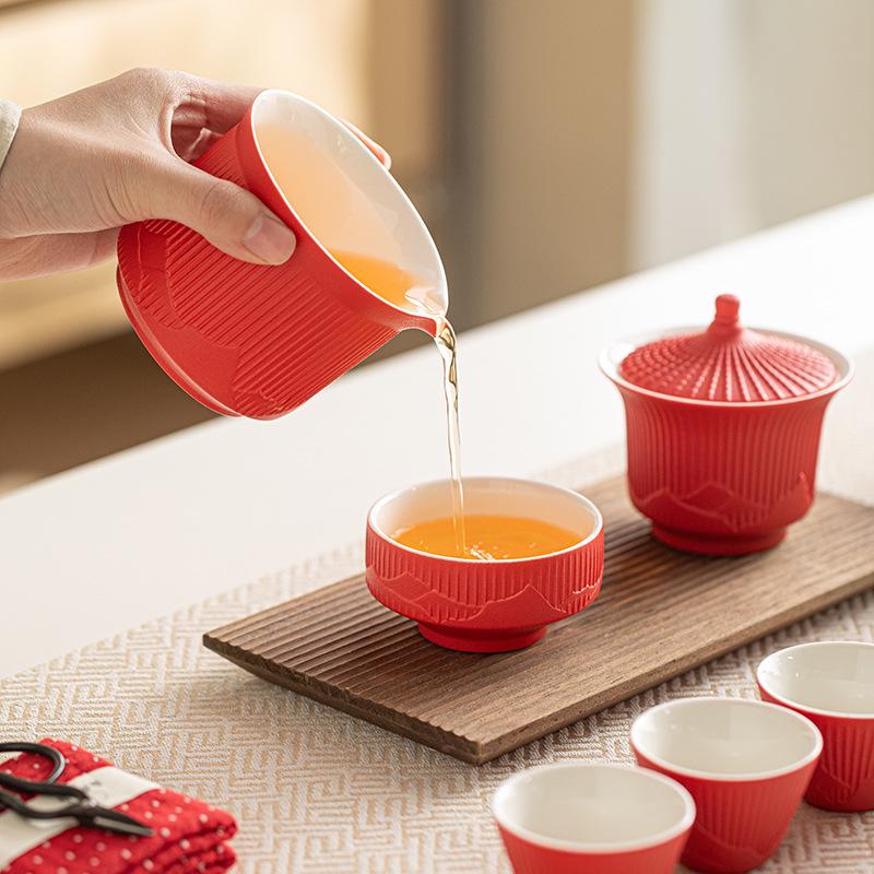 Forbidden City Cultural Tea Set Gift Box - Elegant Gongfu Tea Set for Holidays, Housewarming, and New Year Souvenirs