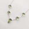 Green Amethyst Gemstone Silver Handmade Necklace16-18" 925 Sterling Silver Women Jewelry Gift For Birthday RN-3-14