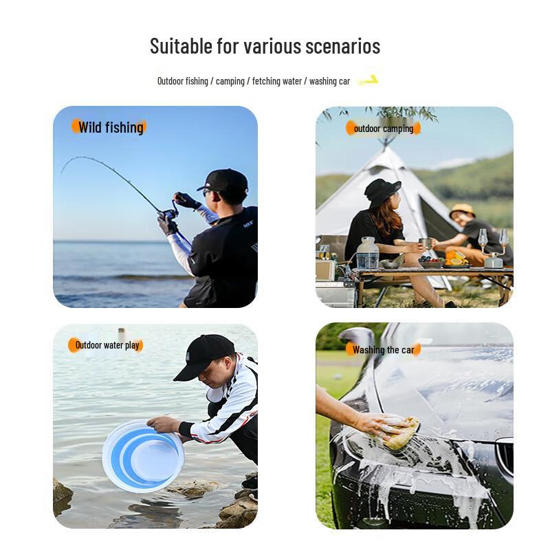 Grsaed Portable Foldable Multi-Purpose Water Bucket