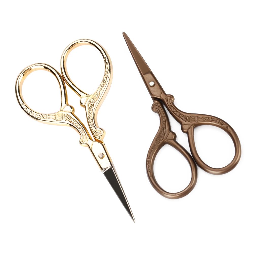 

2 шт. Винтажные ножницы в форме журавля из нержавеющей стали, косметические ножницы для бровей