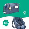 Badabulle sac à langer pocketstyle - plan à langer, housse isotherme, pochette, attaches-poussette inclus, bleu