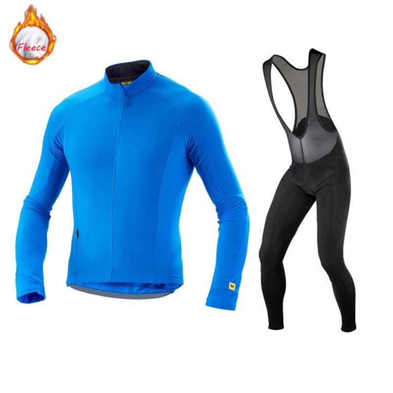 

Long Sleeve Winter Fleece Thermal Cycling Suit Team Edition Wool Bicycle 2026 Winter Fleece Cycling Suit Set 4XL чорний