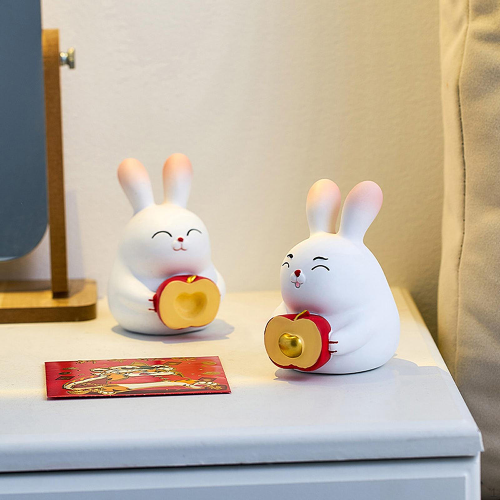 

Couples Ornament Bunny s Figurines Statuettes Cute Miniature Statue for Easter Wedding Gifts Indoor