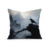 Home Decor Crows And Moon: Mysterious Night Scene Pillow Pattern Cushion Cover Suitable For Sofa Bedroom Car Pillow Cover