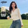 MJ STYLE Women's Slim V-Neck Long Sleeve T-Shirt