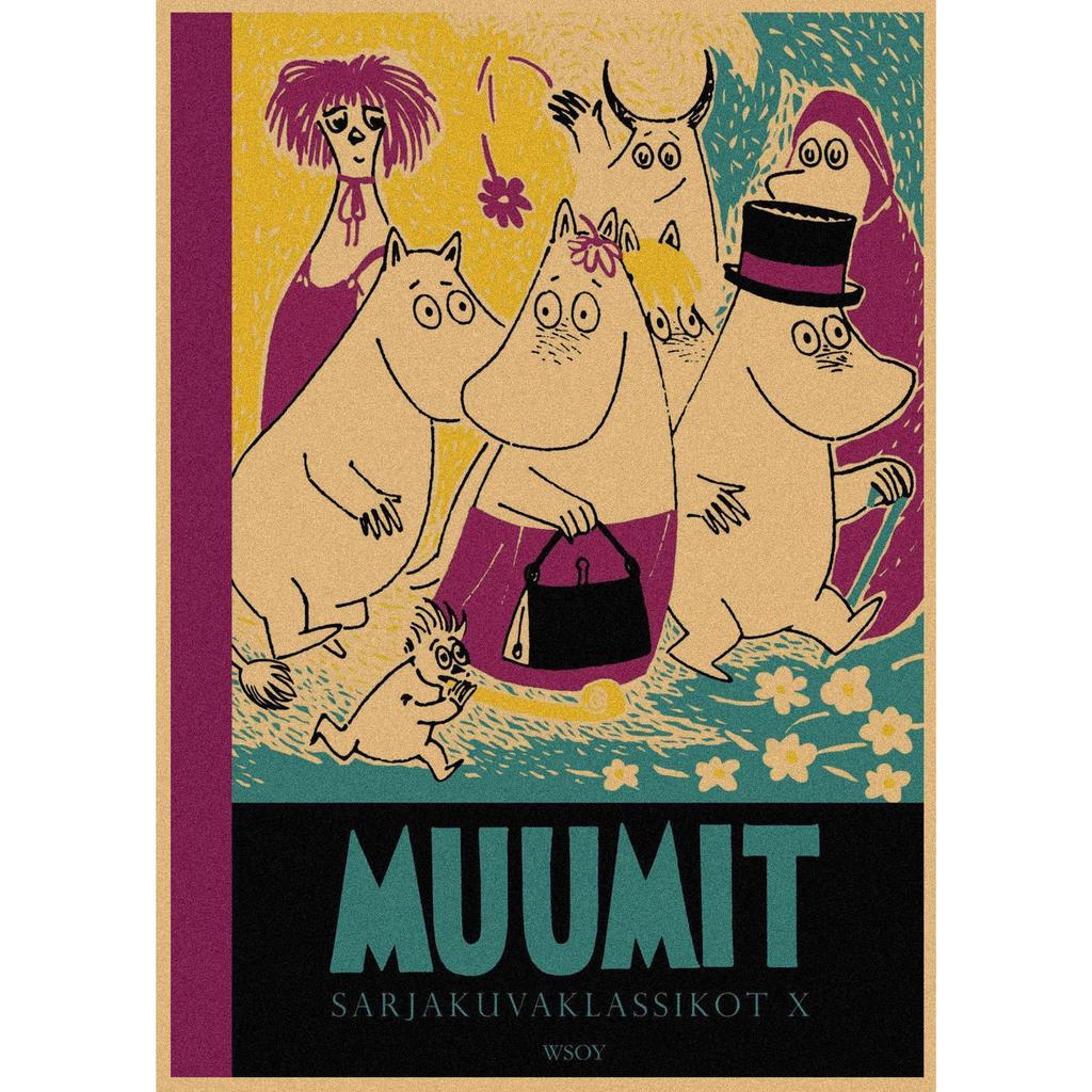 Moomin Family Retro Cartoon Poster Wall Art Mural 397