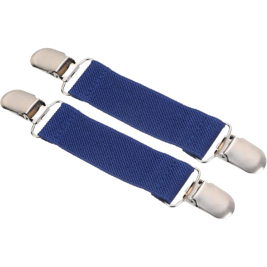 PATIKIL Mitten Clips, Elastic Webbing Strap Hanging Buckle Glove Clamp with Double Side Metal Clip for Keys Bed Sheet