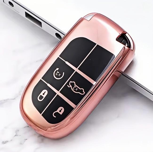 Husă nouă TPU pentru cheie cu telecomandă pentru Jeep Grand Cherokee Renegade Dodge Charger Challenger Durango Journey Fiat Freemont Accesorii