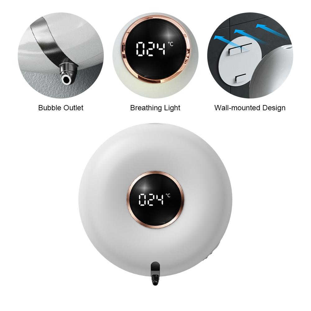 Automatic Smart Foam Machine Touchless 280ML Electric Liquid Hand Sanitizer Pump Dish Soap Dispenser for Kitchen Bathroom Wall