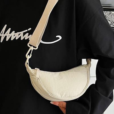 Simple Design Women's Messenger Bag Fashion Ladies Nylon Hobos Small Shoulder Bags Vintage Female Girls Purse Cloth Handbags