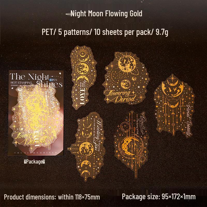 Ketchup Girl Glow-in-the-Dark Silver PET Stickers for Journals & DIY Crafts