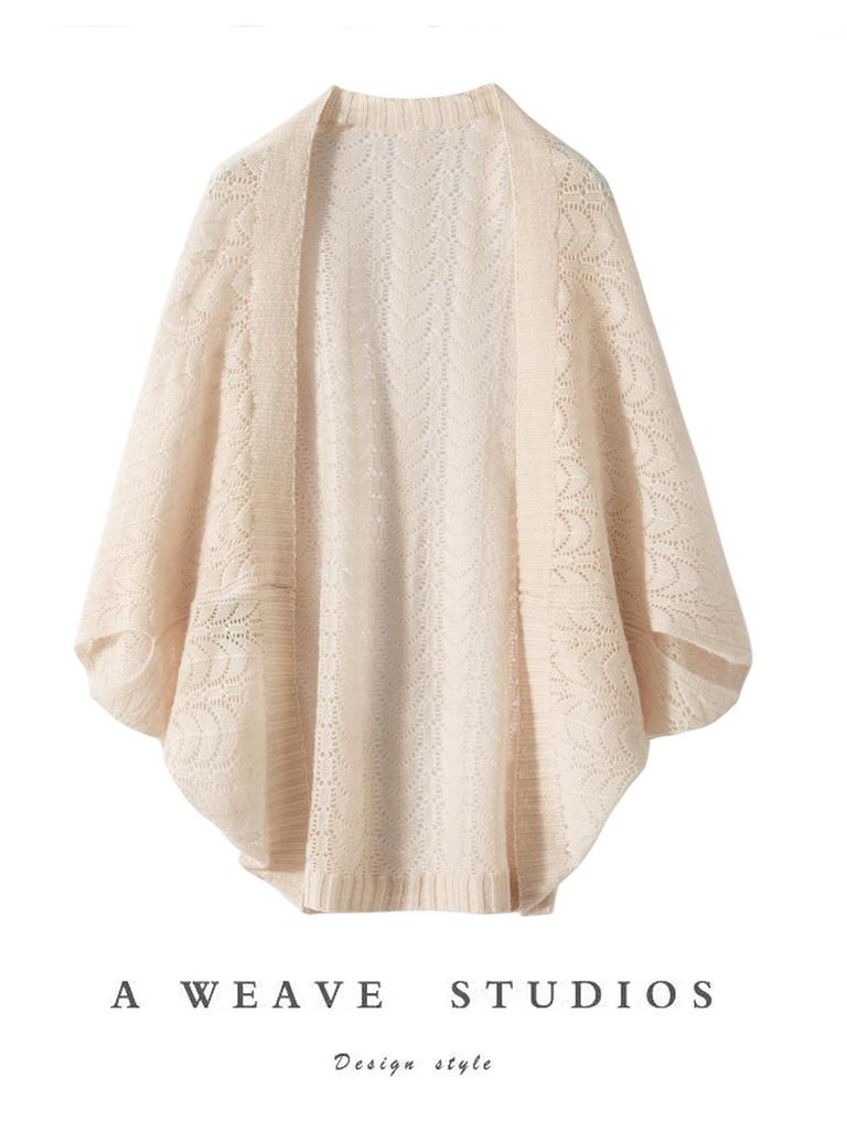 Women's Pure Cashmere Neck Protection Shawl Scarf Cape