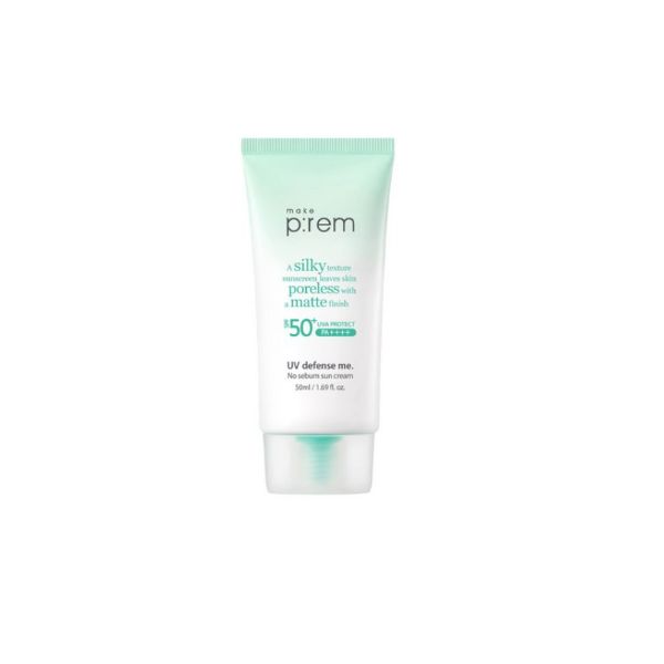 make p:rem UV Defense Me. No Sebum Sun Cream SPF50+ PA++++ 50ml 1ea Daily Sunscreen K-Beauty