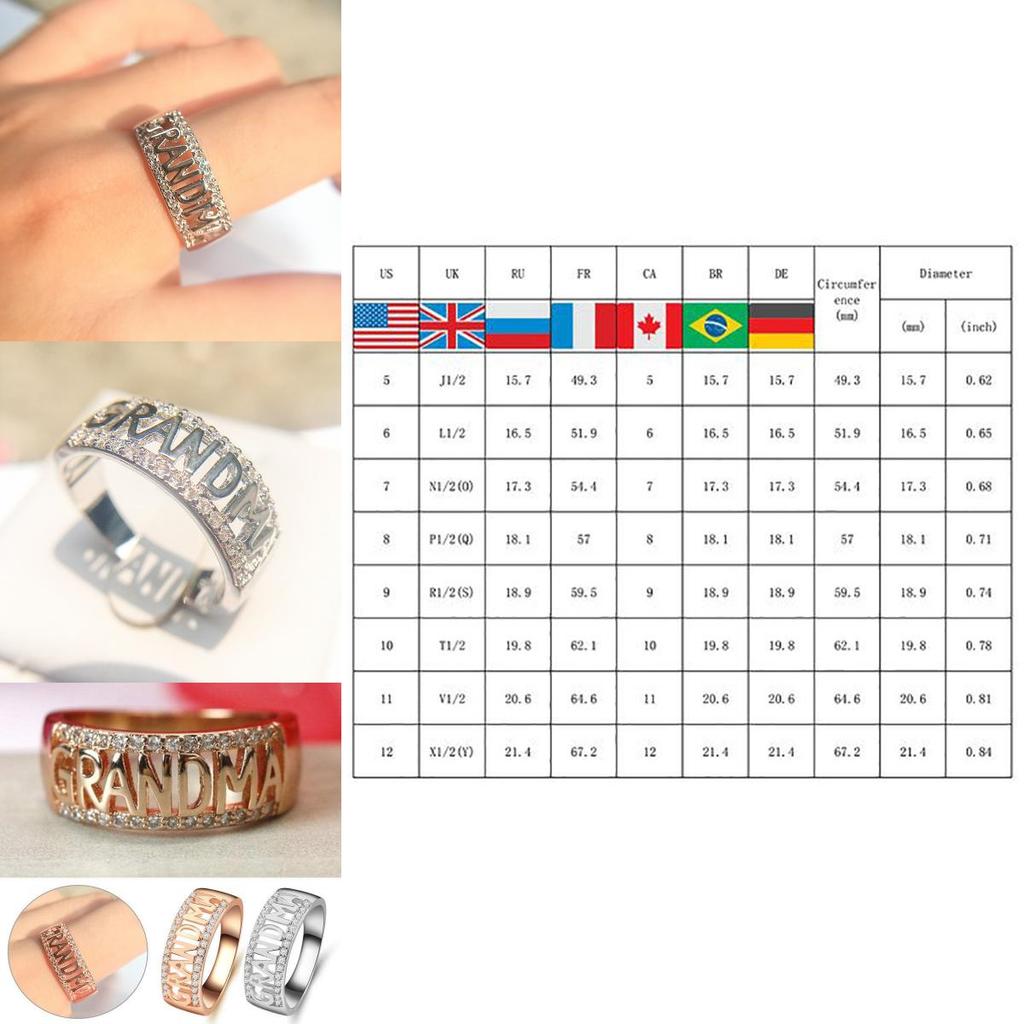Eleganter Modeschmuck Oma Buchstabenring Ideal für Besondere Familienanlässe