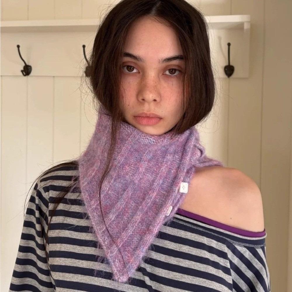 Windproof Wool Neck Gaiter Soft Neck Warmer Fashion Neck Scarf Winter Wear