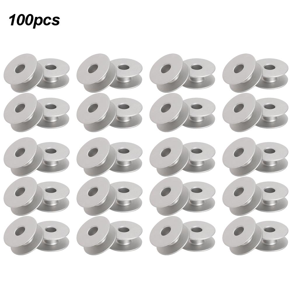 100Pcs Metal Bobbins for Flat Embroidery Car Sewing Machine Replacement Accessories40264A Flat