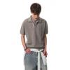 Summer Short-sleeved Polo Shirt Trendy Personalized Hollow T-shirt Men's Bottoming Shirt