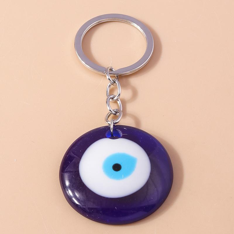 Vintage Turkish Lucky  Evil Eye Keychain Hamsa Hand Key Rings for Men Women Key Holder Handbag Pendants DIY Jewelry Gifts