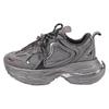 Silver-gray thick-soled polished Paris Daddy shoes women's shoes 2025 autumn new heightening mesh casual sports shoes