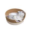 Lit pour Chat en Coton Tressé - Matelas Nid Respirant Quatre Saisons avec Rotin et Fil de Massette