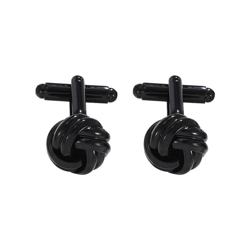 Popular European & American Twisted Sleeve Hollow Cufflinks for Men's Shirts