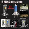 H7 LED Car Headlight Bulbs CANBUS 1200W High Power Super Bright Wireless Auto spotlights Mini Turbo Fan Fog Lamps Plug&Play 12V