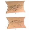 Kraft Paper Pillow Candy Box Chocolates Biscuit Storage Case Holiday Wedding Birthday Gifts Package for Children