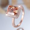 Female Crystal Cute Gold Color Zircon Stone Engagement Ring Luxury Vintage Wedding Jewelry For Women Valentines Day Gift