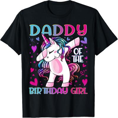 Papa des Geburtstagskindes Dabbing Einhorn Papa Papa Geschenke T-Shirt