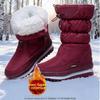 Botas de Nieve de Plataforma para Mujer Botas de Invierno Felpa Gruesa Impermeables Antideslizantes Botas Moda Zapatos de Invierno para Mujer